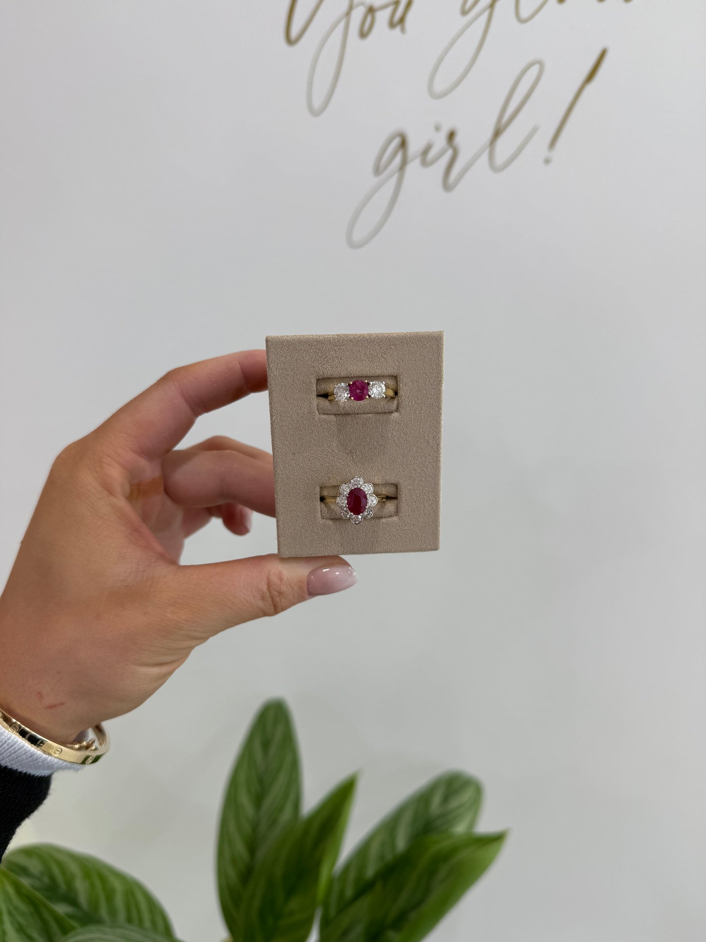 18ct Ruby & Diamond Cluster Ring