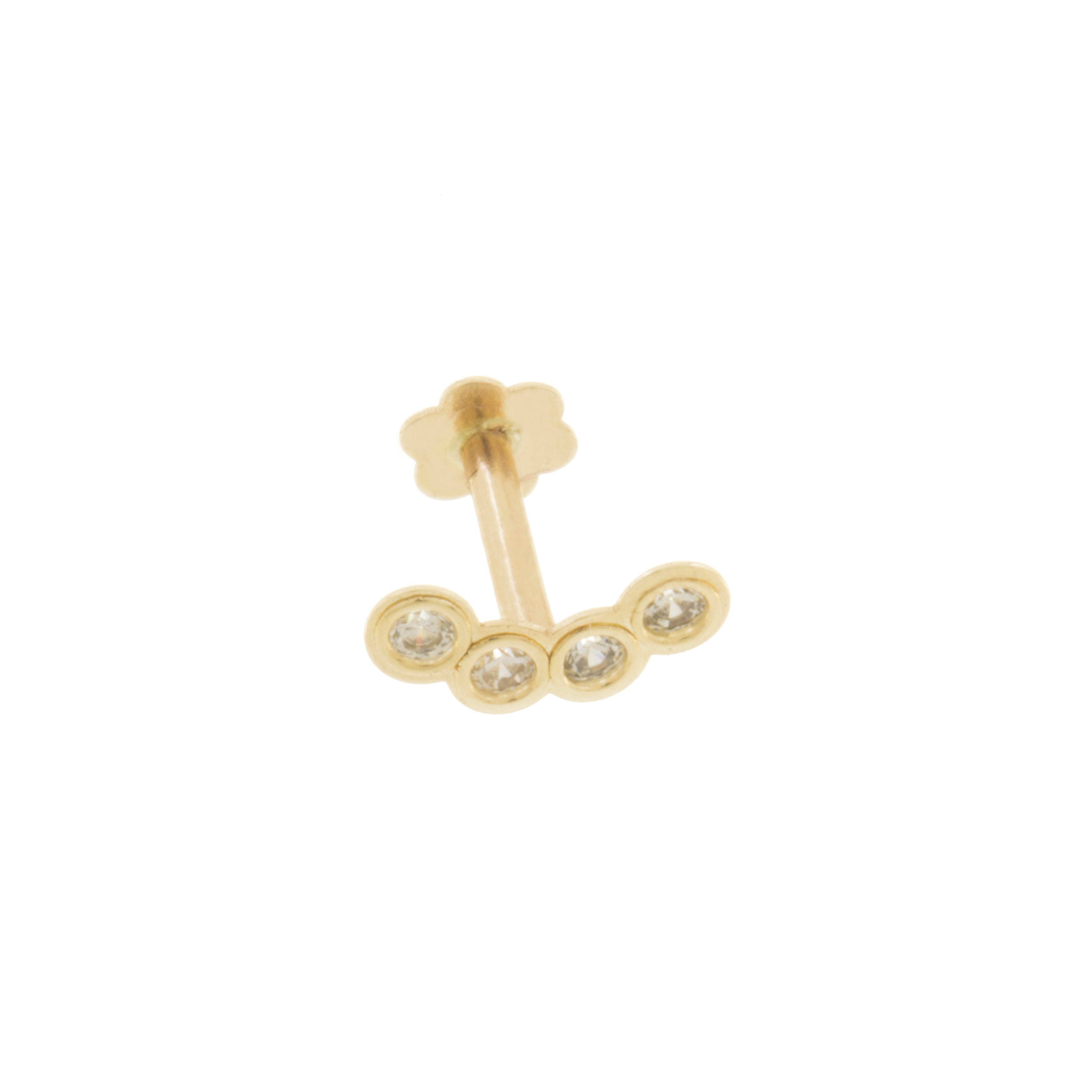 Deborah 9ct Gold Single Flatback Earring