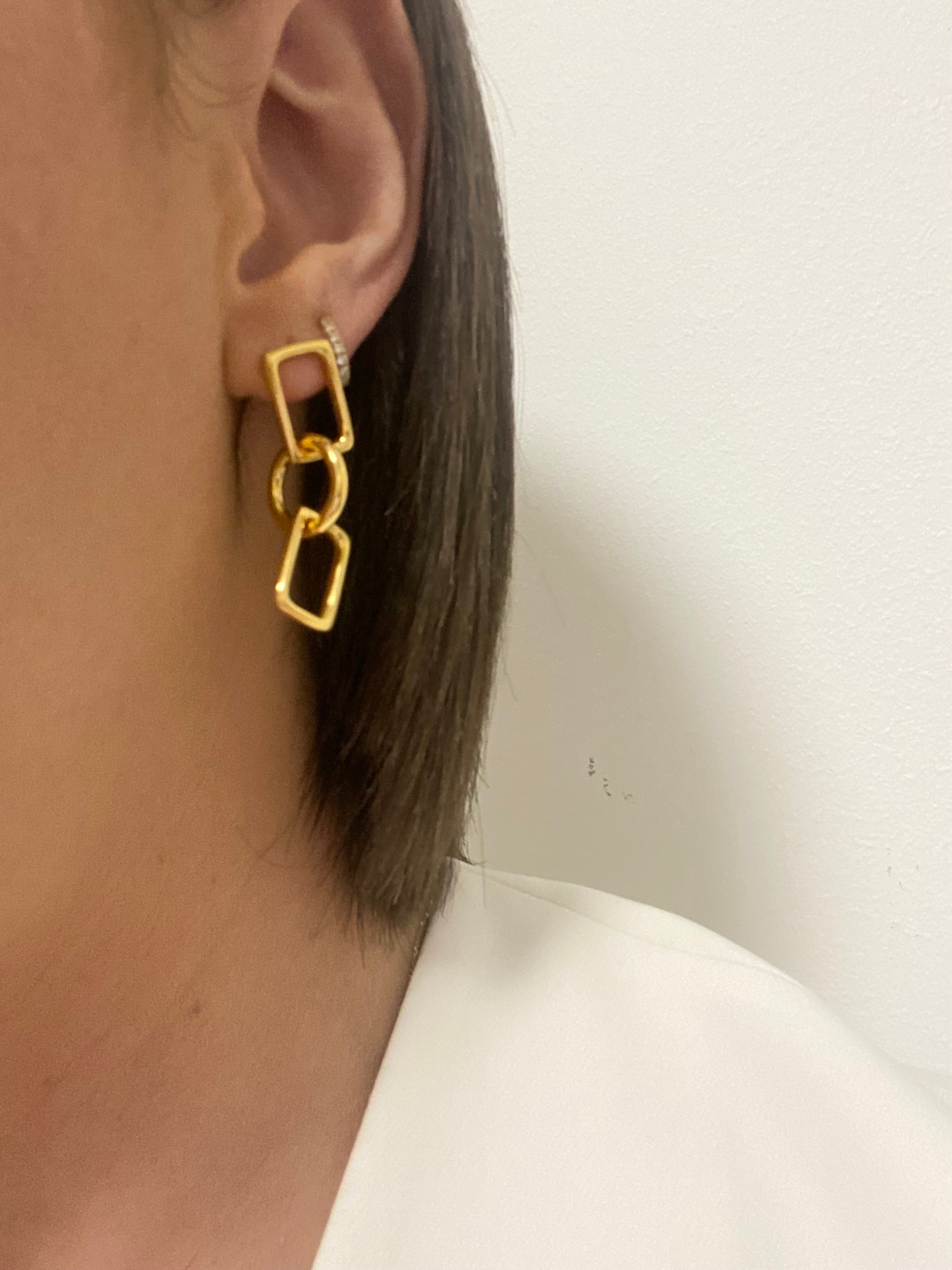 Bertie Gold Plated Drop Earrings