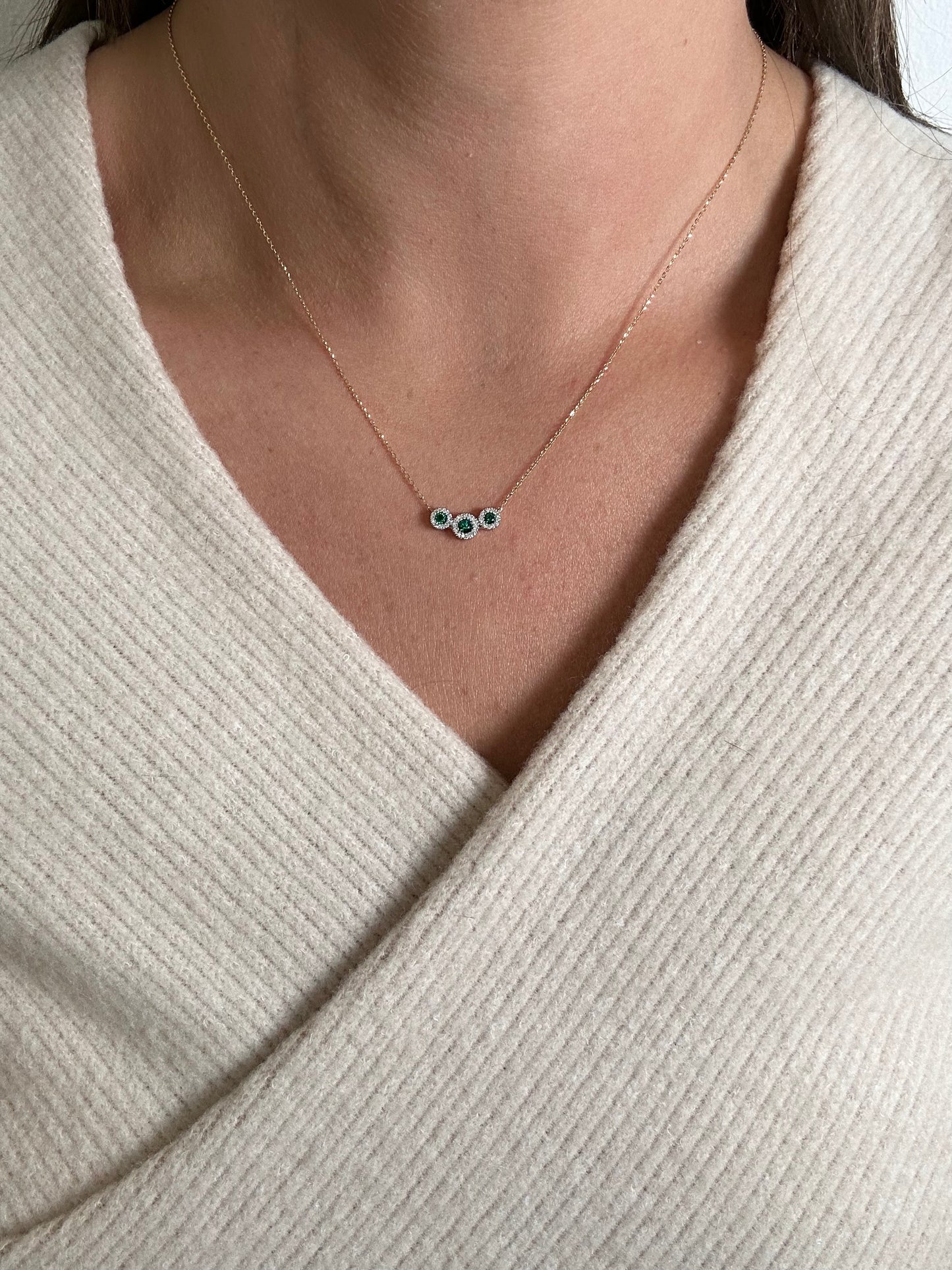 Emerald & Diamond Necklace