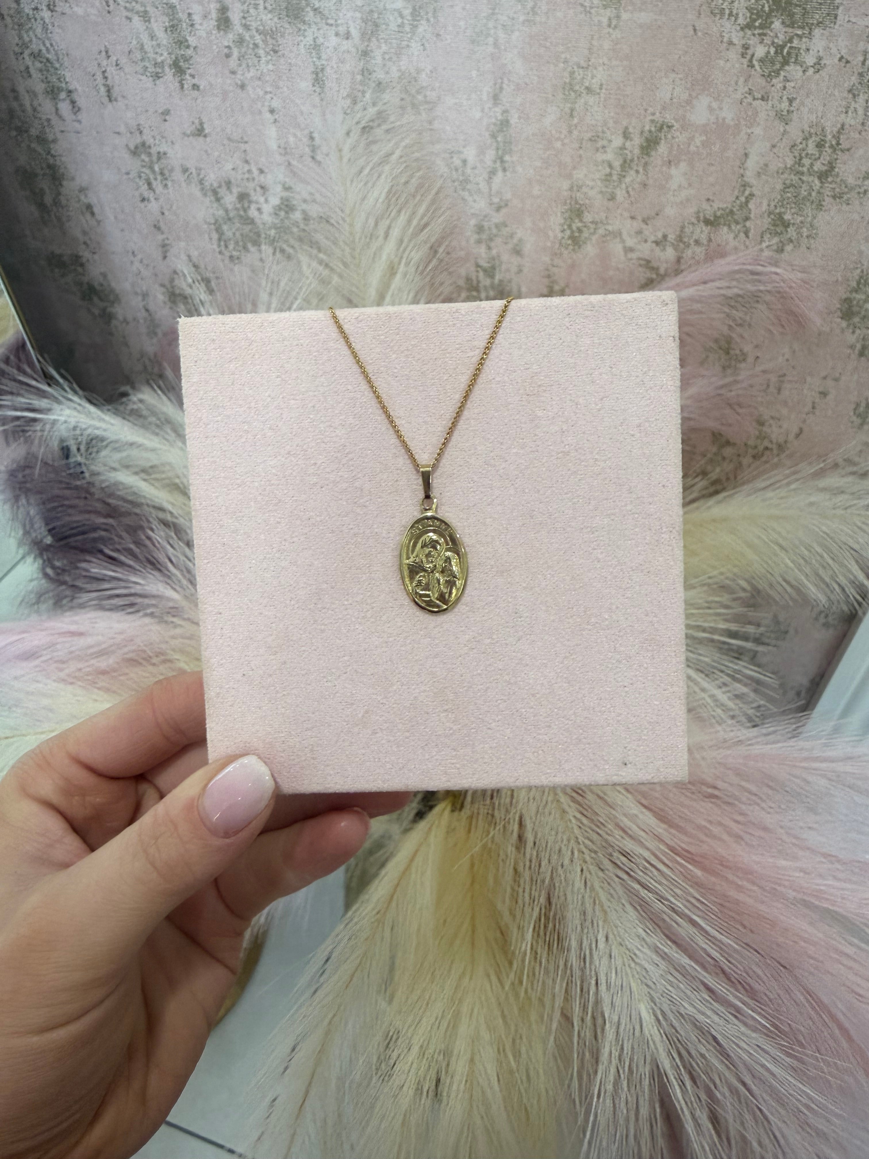 9ct St Anne Medal Necklace