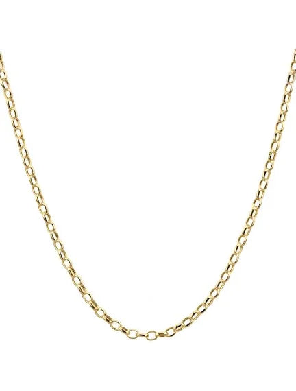 9ct Gold Diamond Cut Oval Belcher Chain