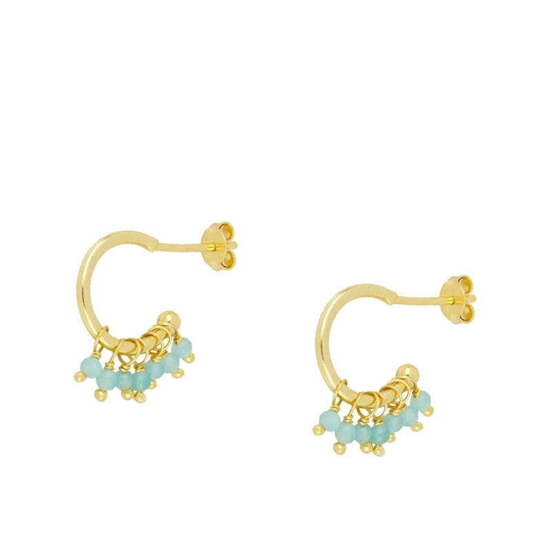 Arlie Coloured Gold Plated Hoop Earrings