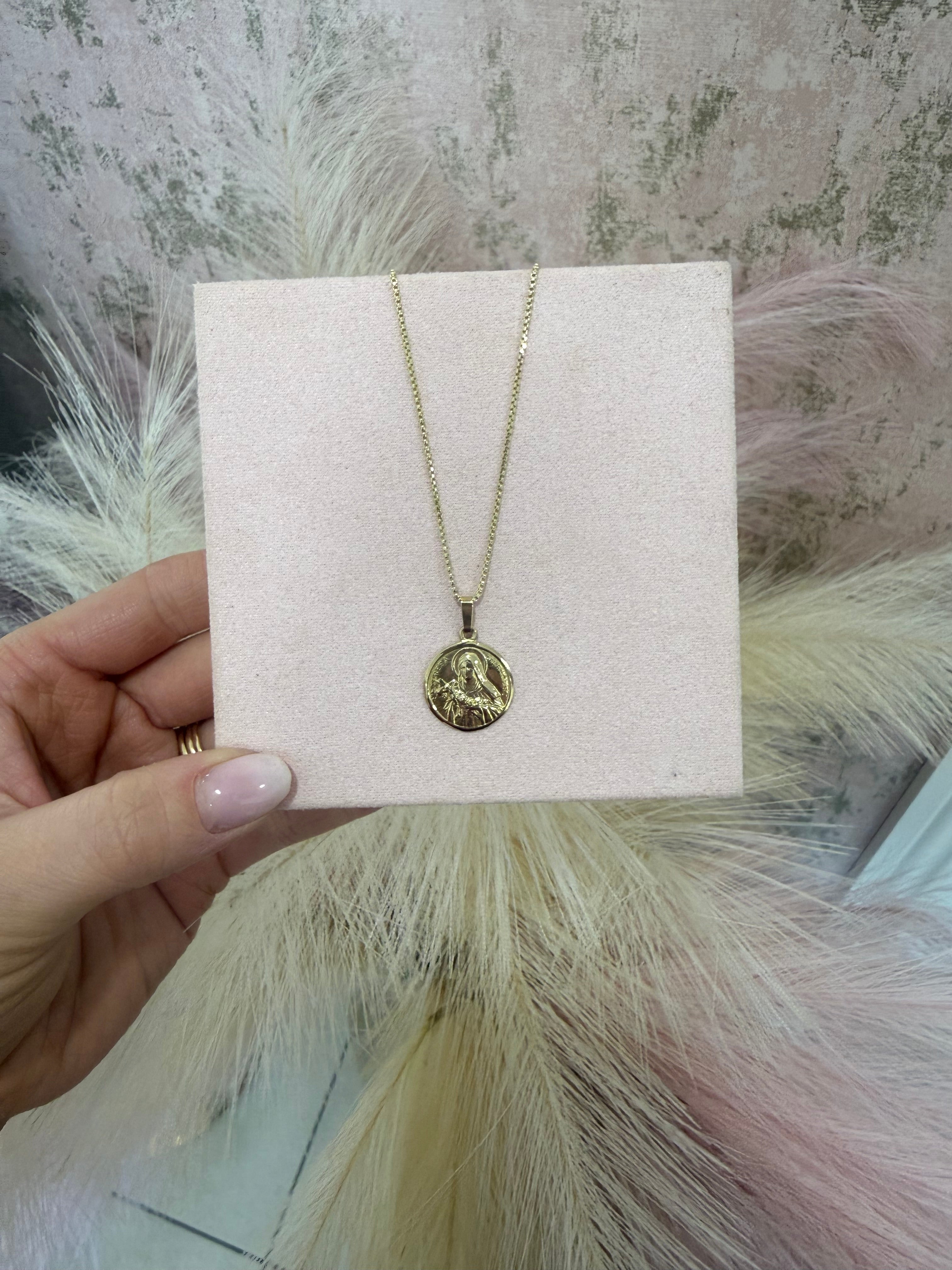 9ct St Teresa Medal Necklace