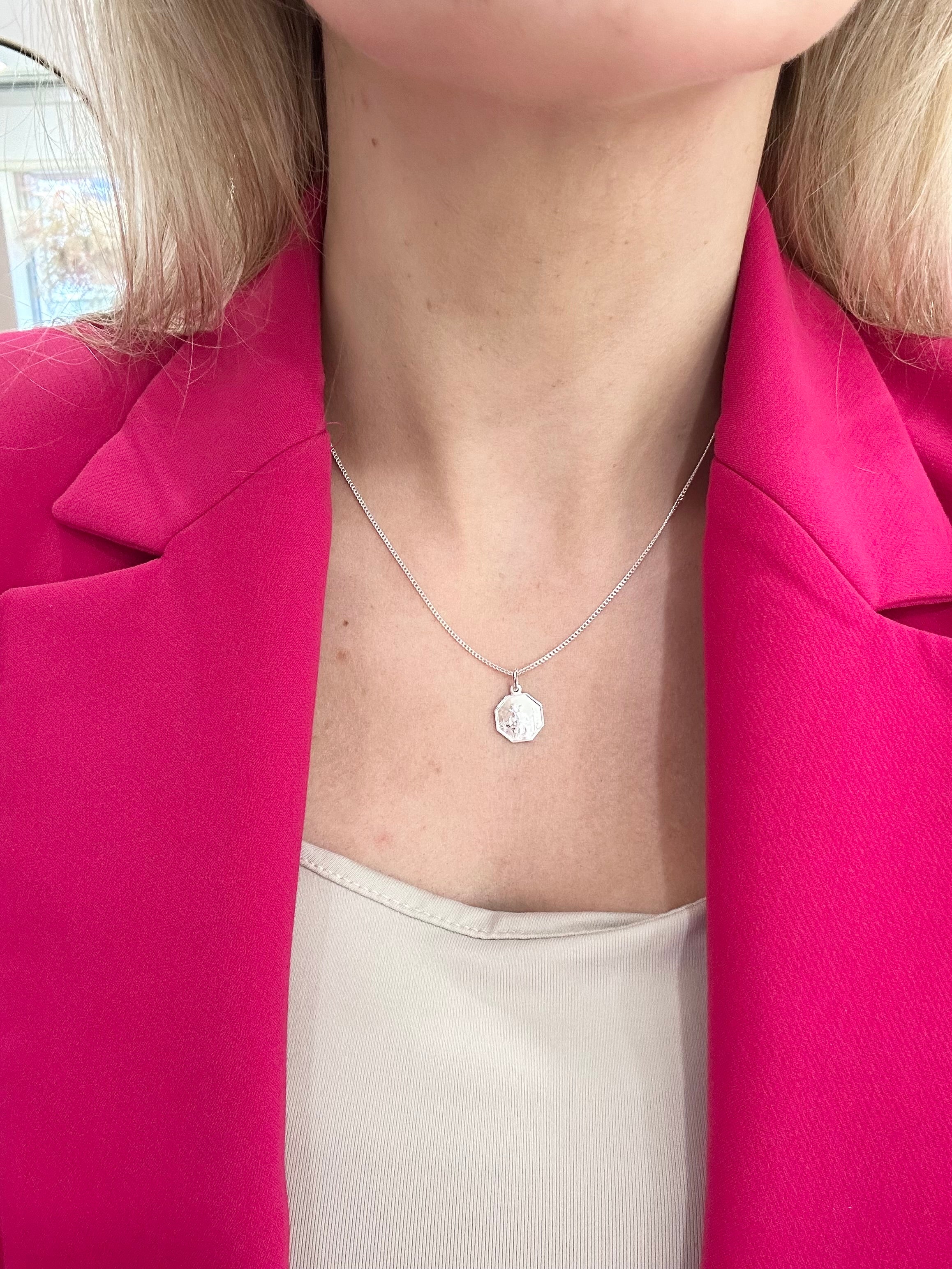 Silver Saint Christopher Necklace