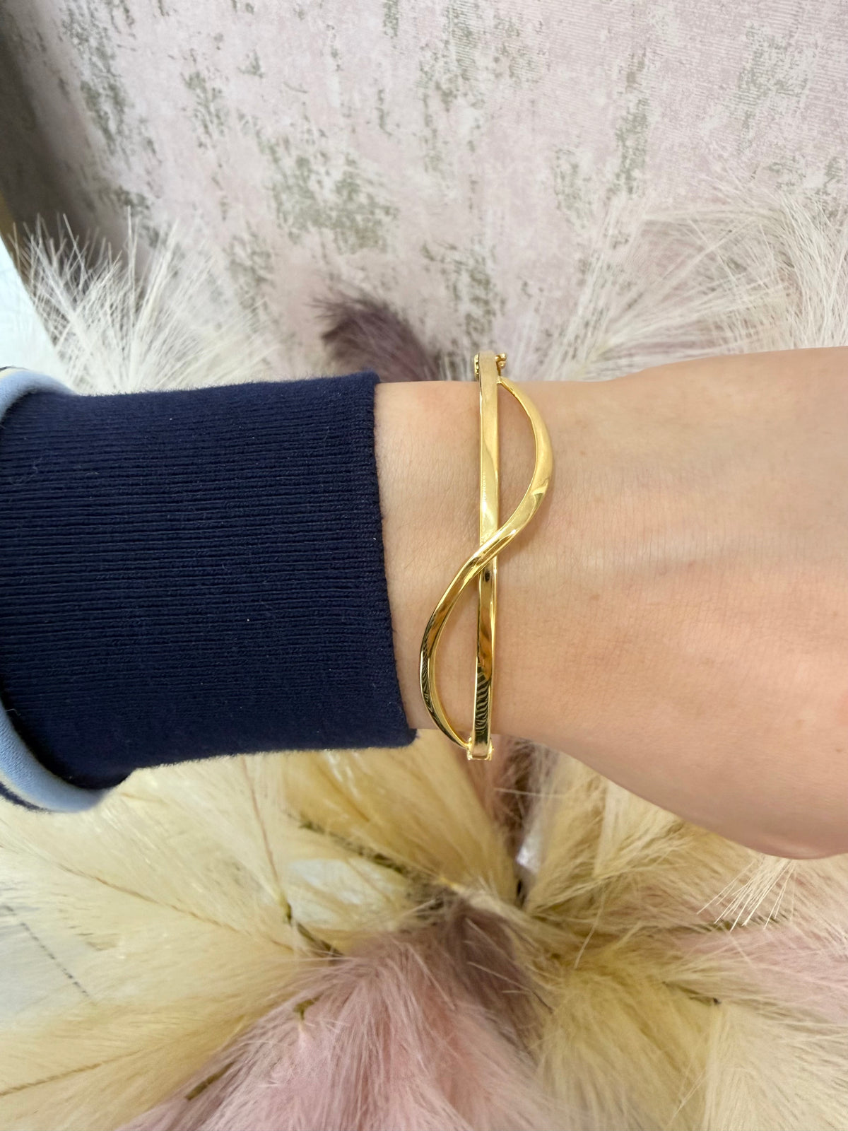 Gold Plated Neo Wave Bangle