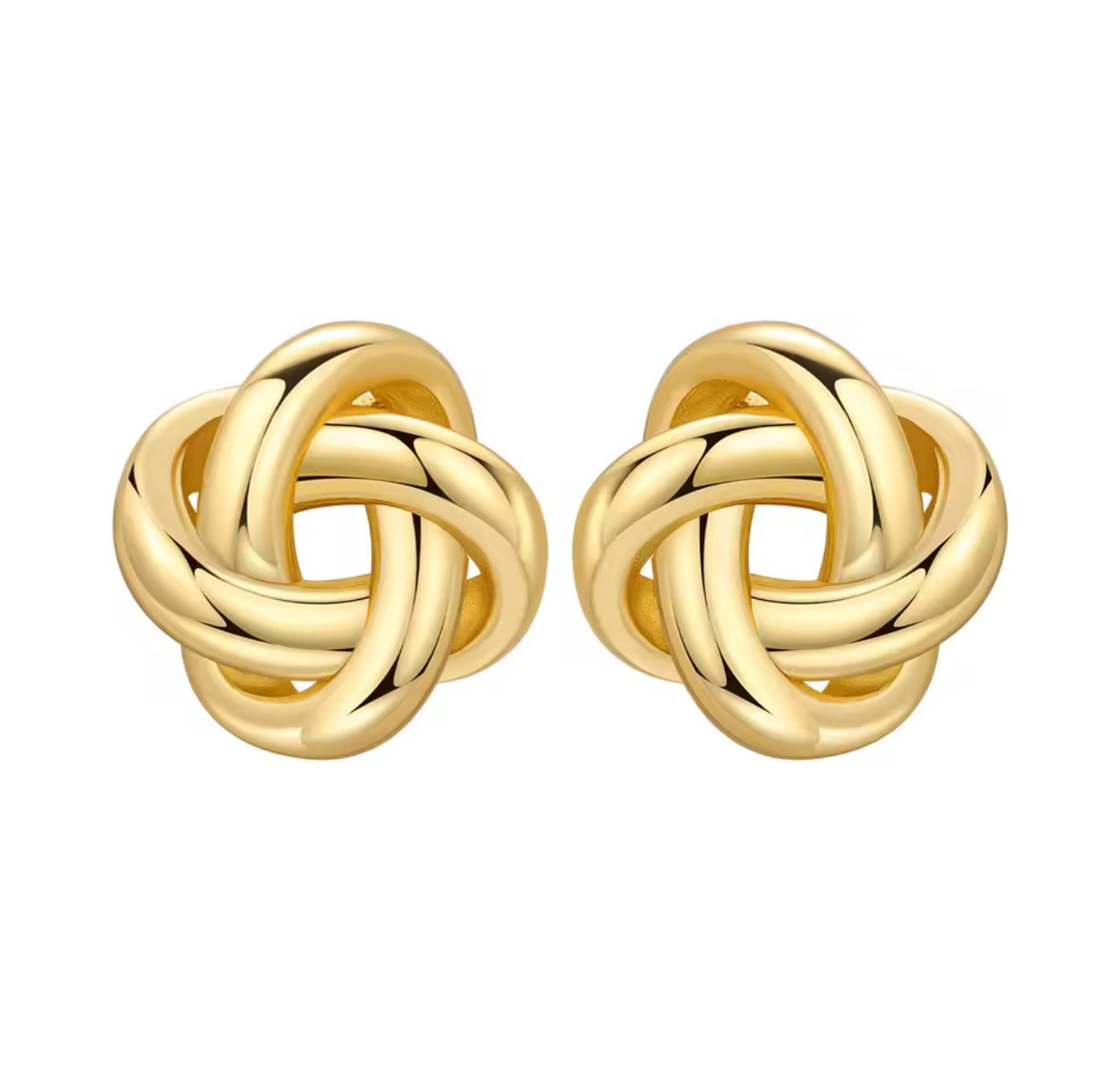 Nova Gold Plated Knot Earrings
