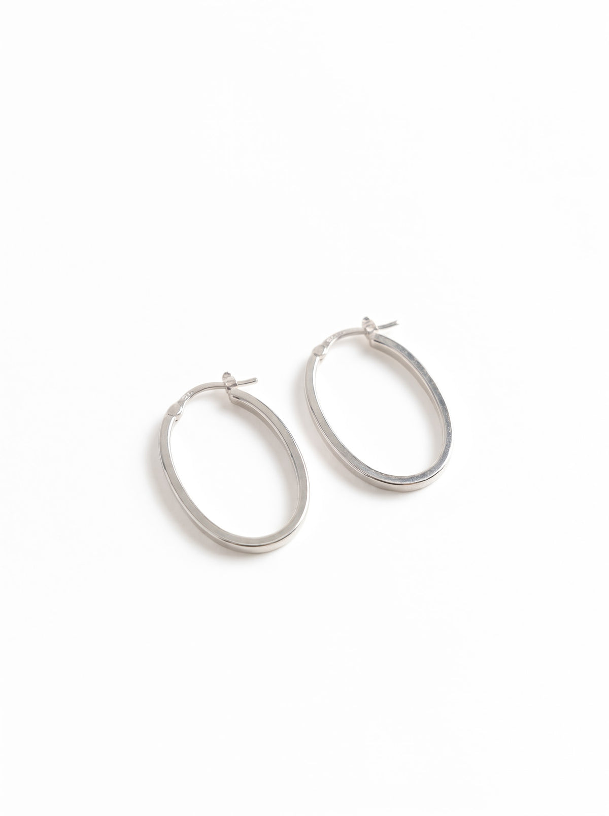 Sterling Silver Oval Hoops
