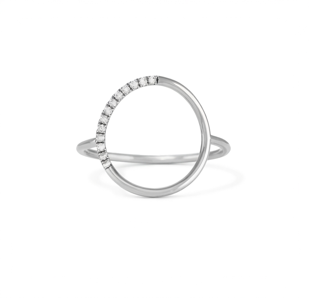 Willow Sterling Silver Open Circle Ring
