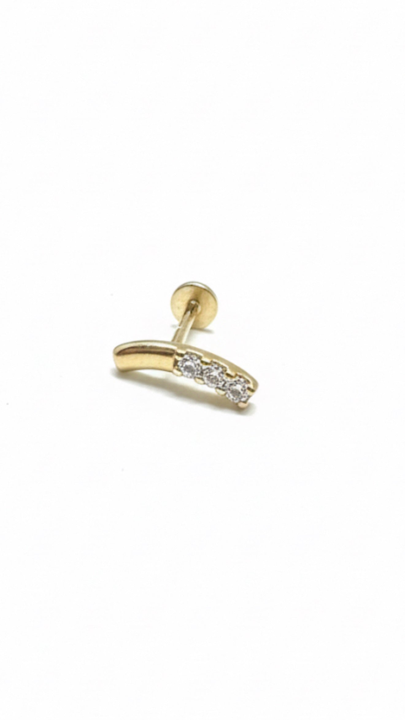 Ethel 9ct Gold Single Flatback Earring