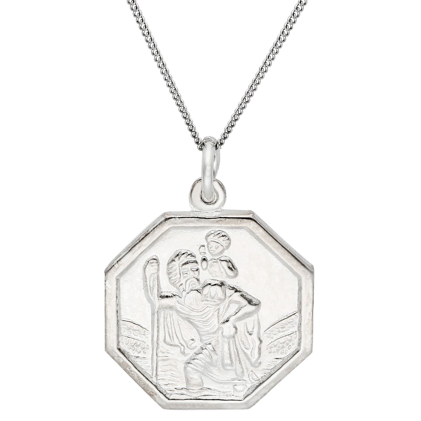 Silver Saint Christopher Necklace