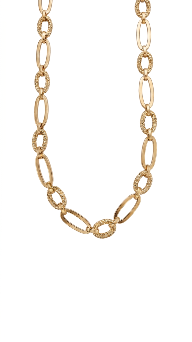 9ct Gold Fancy Link Necklet