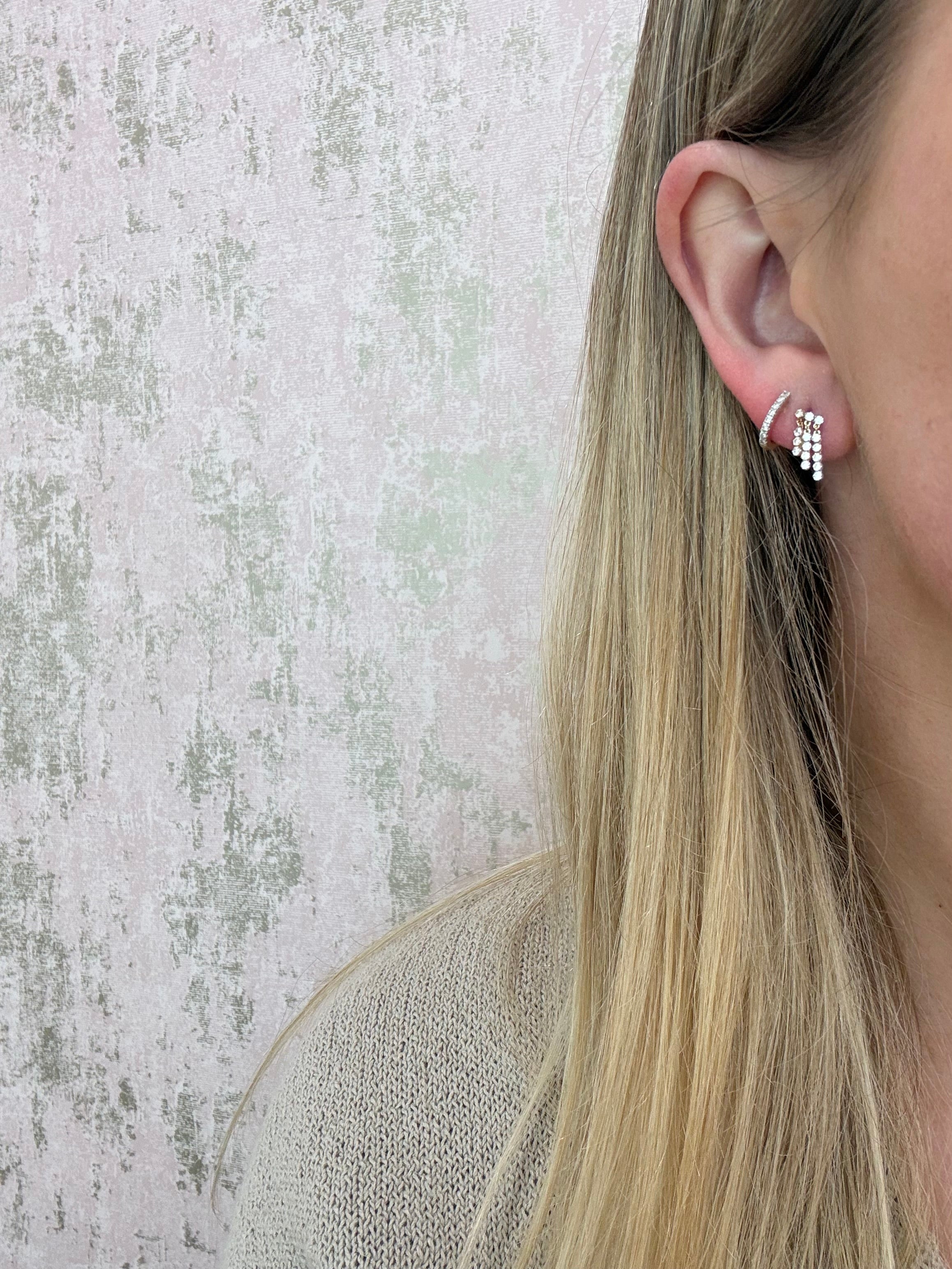 Emily 9ct Gold Cz Tiny Drop Earrings