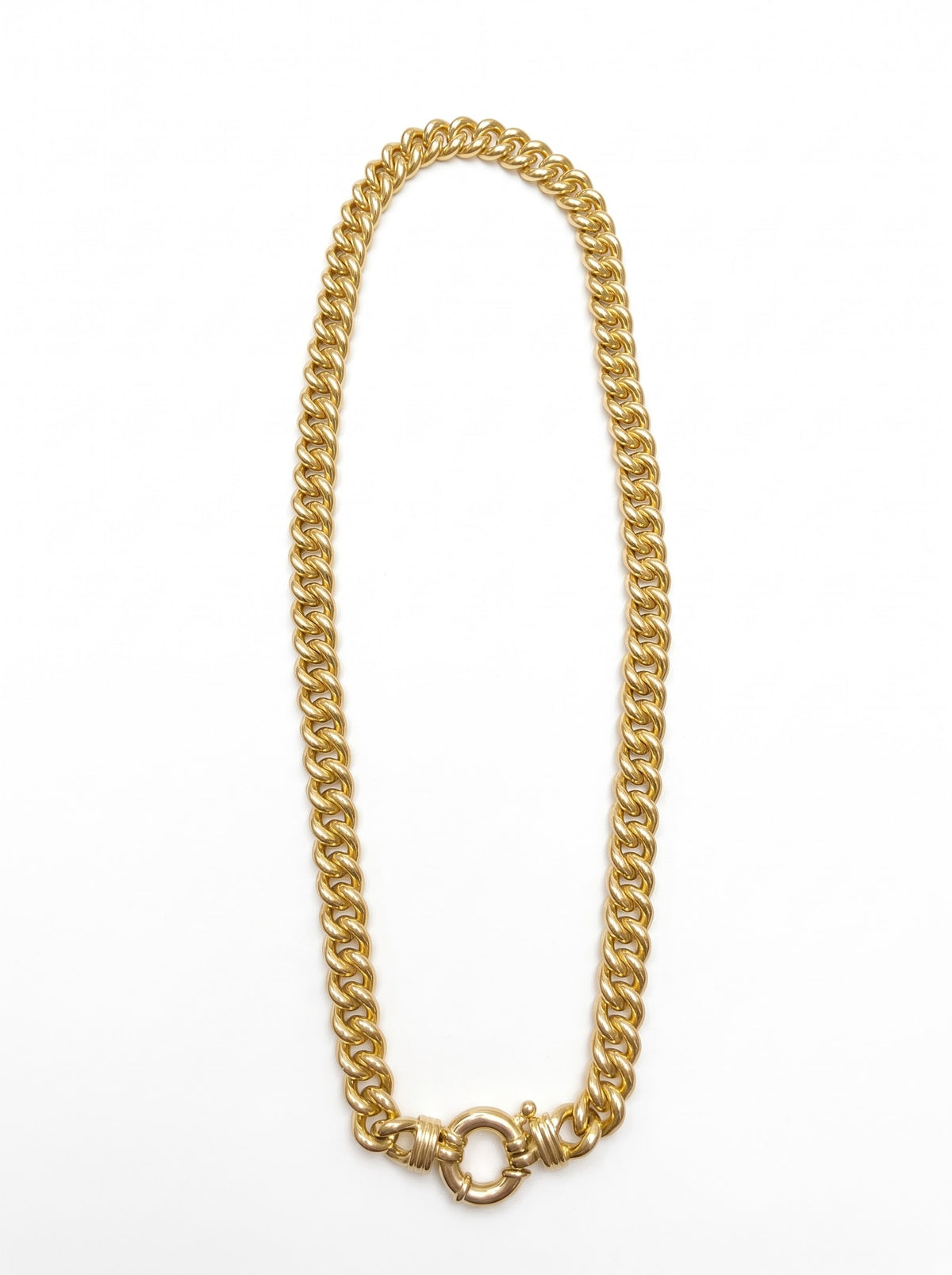 9ct Yellow Gold Classic Curb Chain with Bolt Ring Clasp