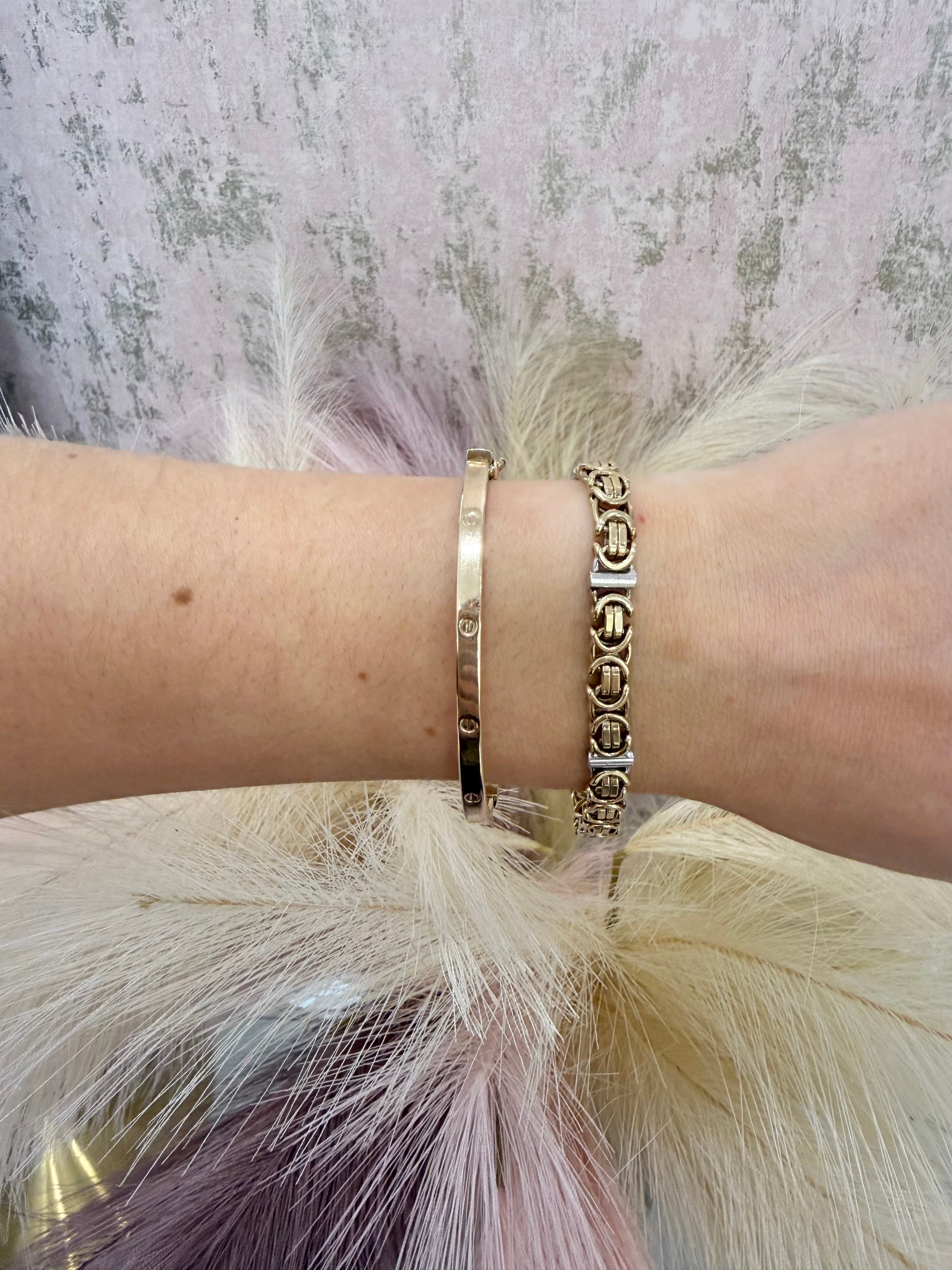 9ct Bi Colour Fancy Link Bracelet