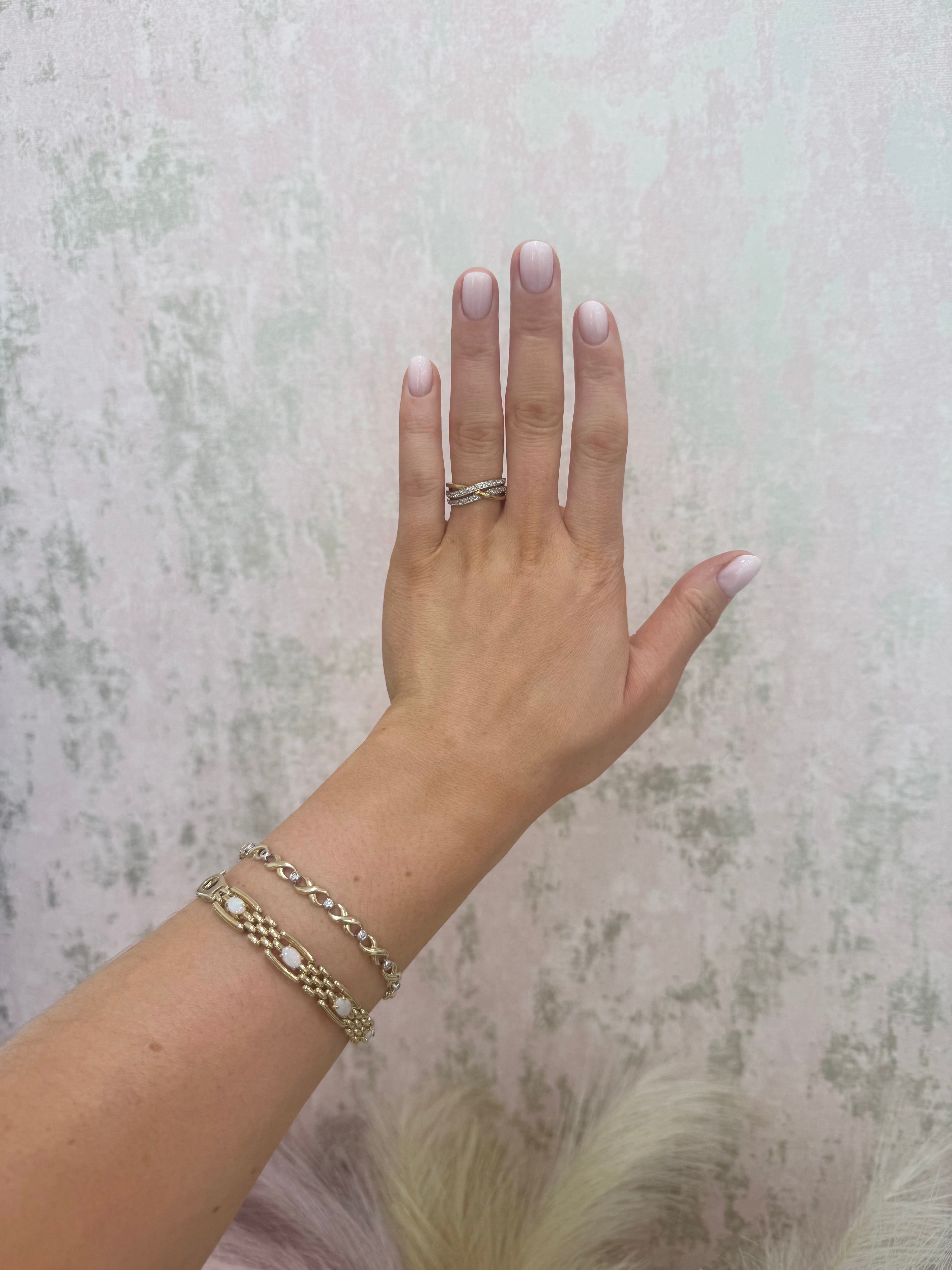 9ct Gold Diamond Banded Ring