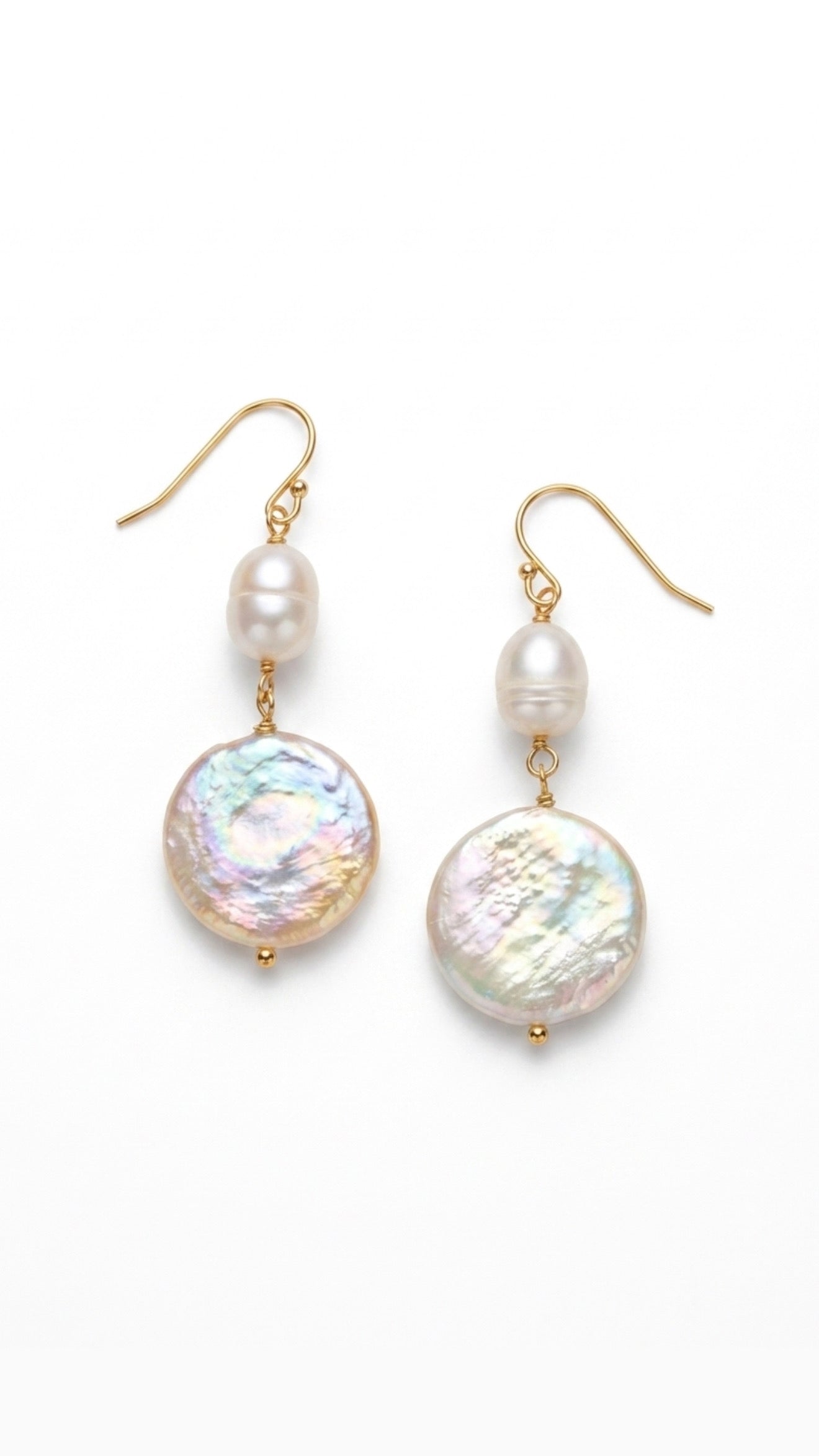 Charlie Gold Plated Pearl Drop Earrings