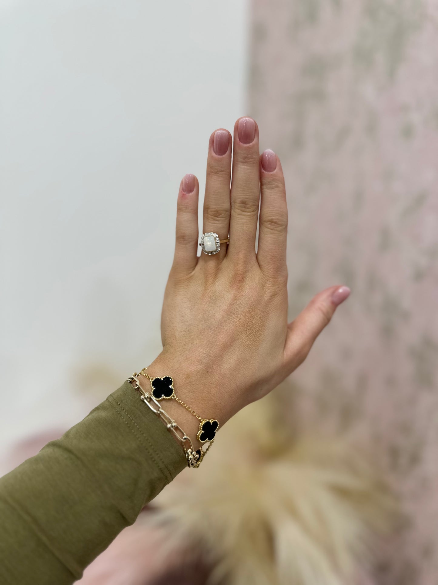 Opal & Diamond Ring