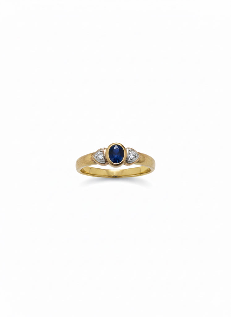 9ct Gold Sapphire & Diamond Ring