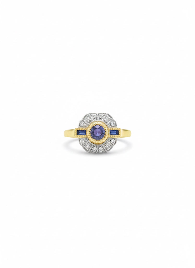 9ct Sapphire & Diamond Ring