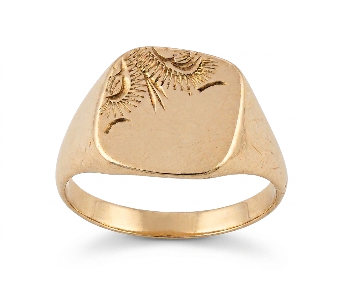 9ct Gold Vintage Signet Ring