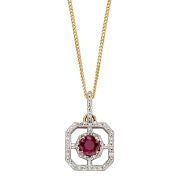 Ruby & Diamond Necklace
