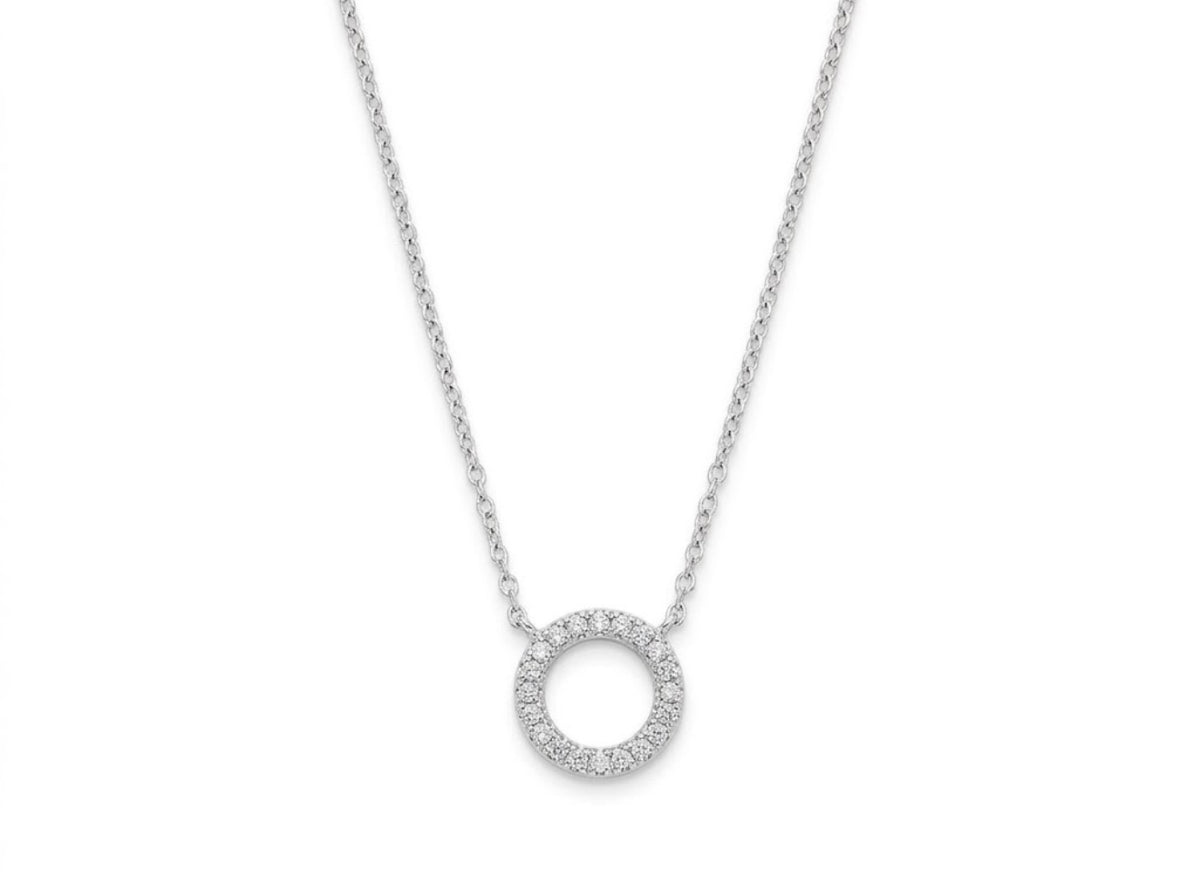 Victoria Sterling Silver Circle Necklace