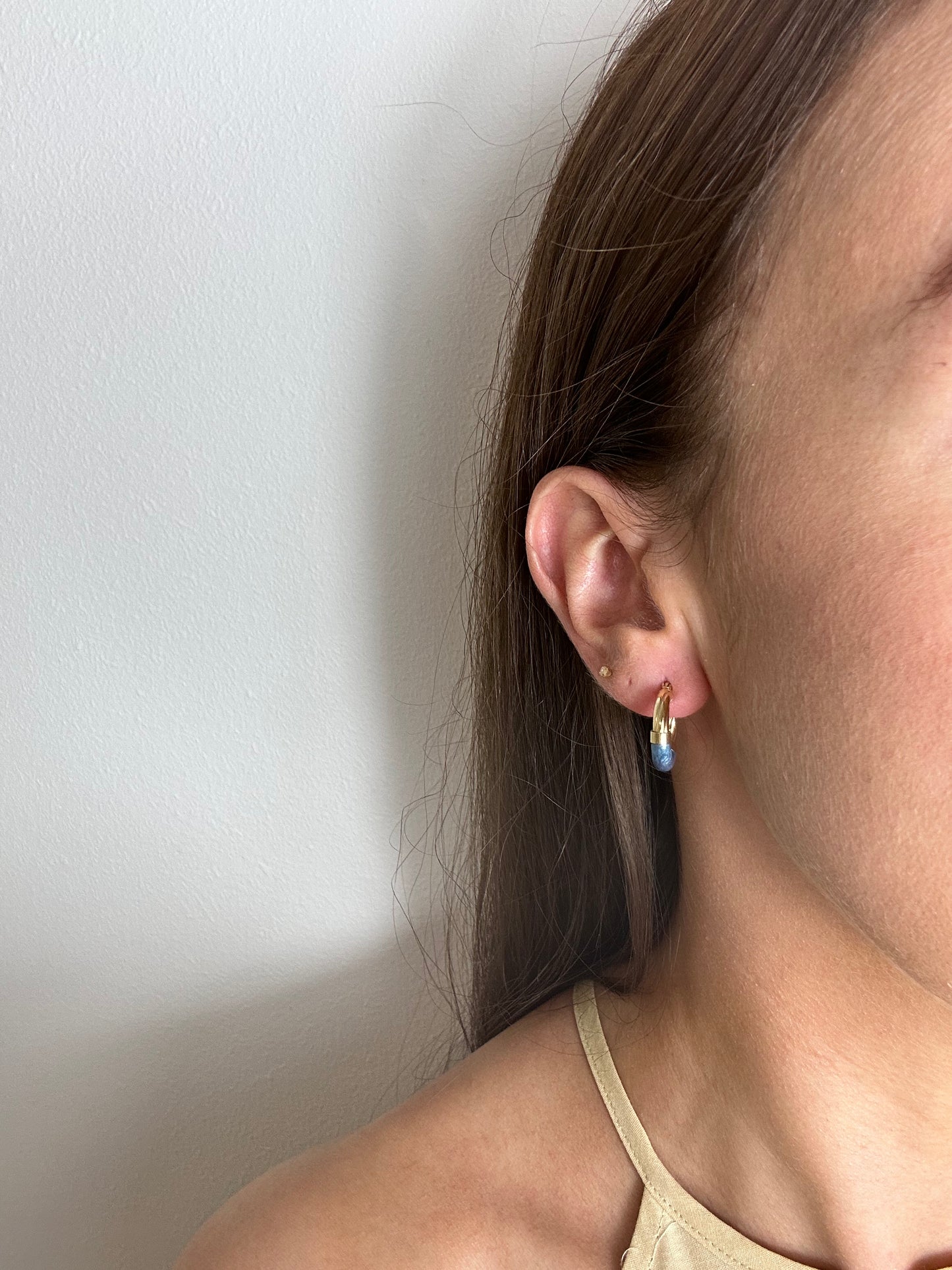 Harriette Blue Hoops