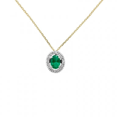 18ct Emerald & Diamond Necklace