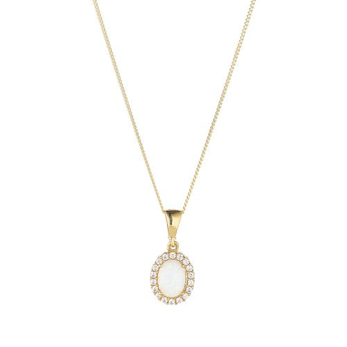 9ct Gold Opal Necklace