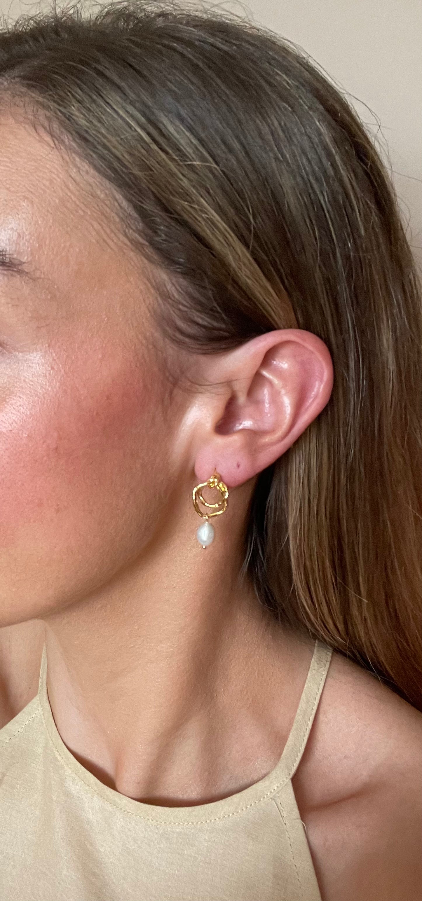 Kim Gold Plated Earrings