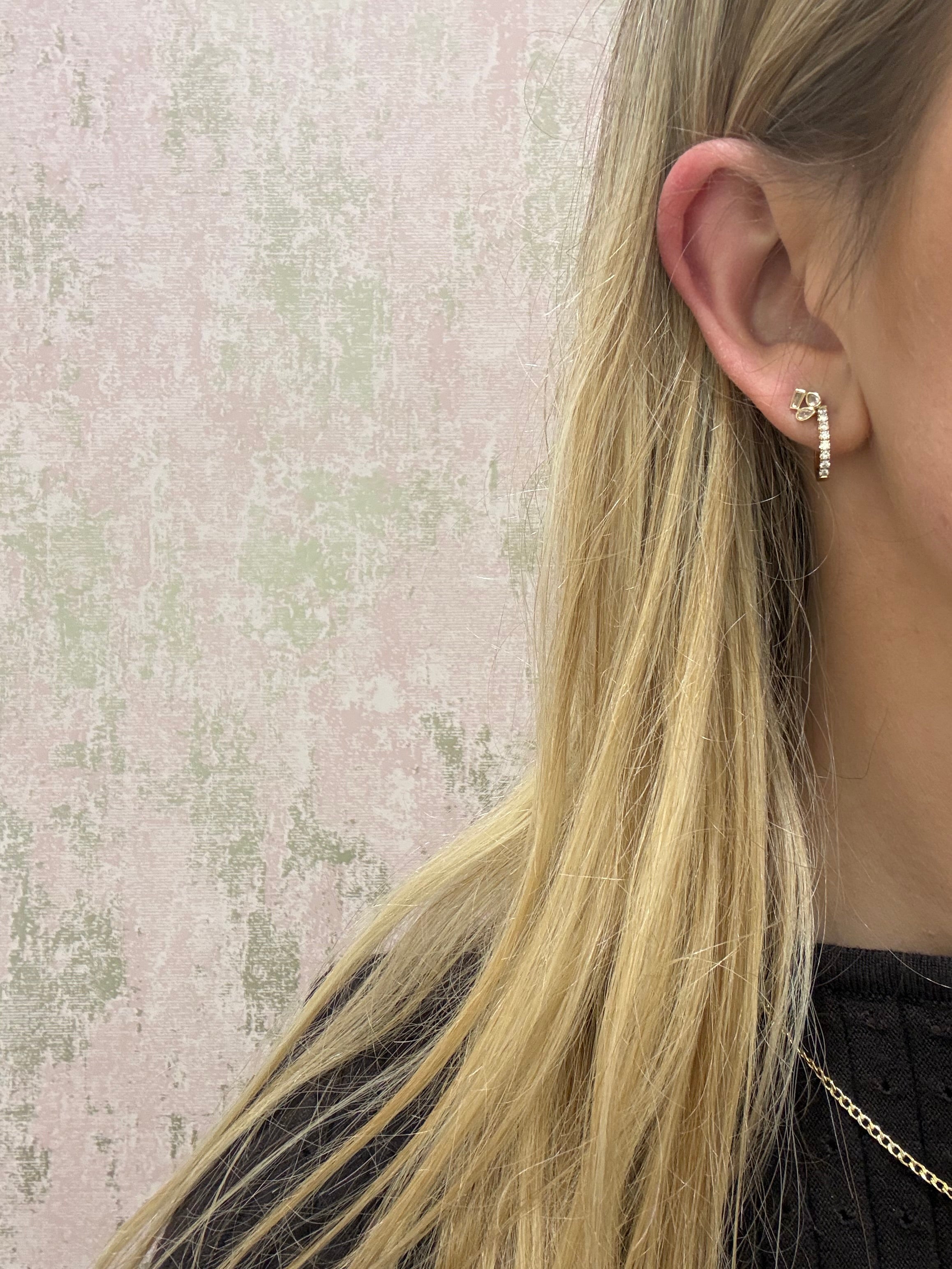 9ct 0.30ct Diamond Hoop Earrings