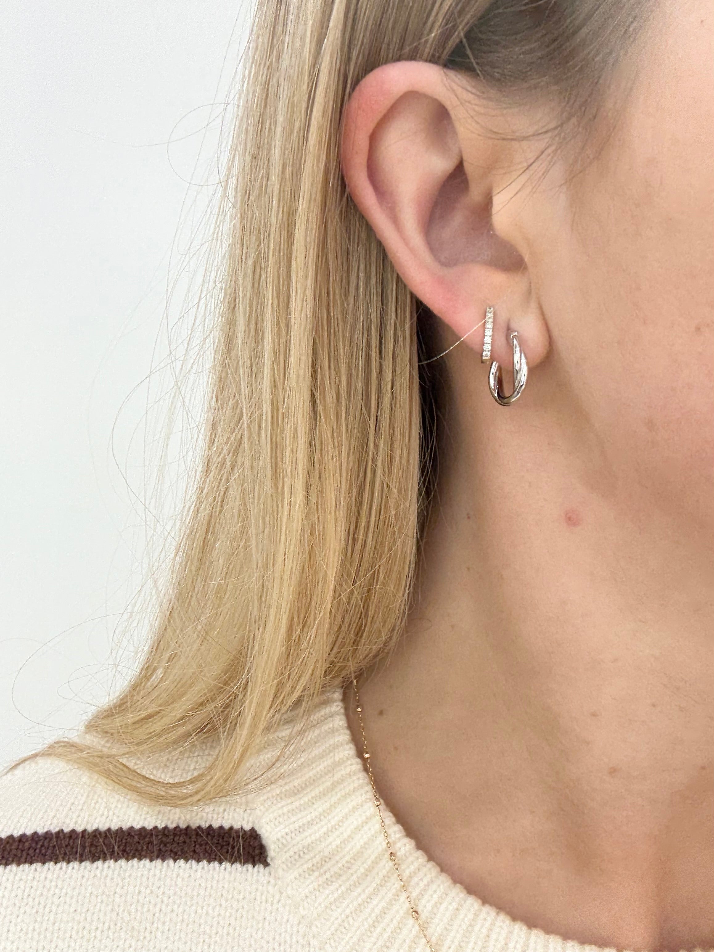 Adrienne Silver Hoops