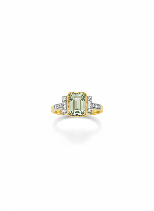Green Amethyst Ring