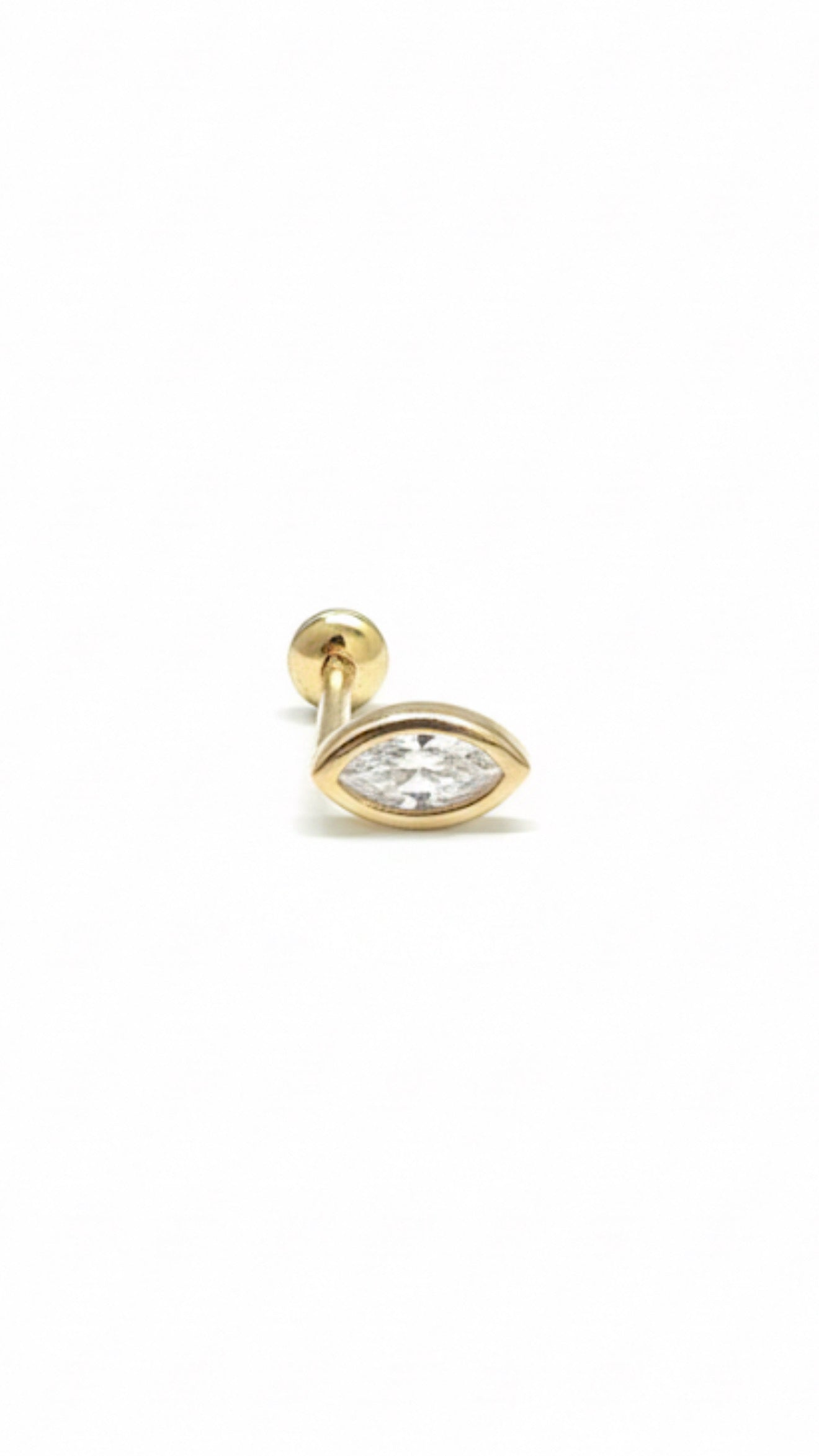 Eithne 9ct Gold Single Flatback Stud