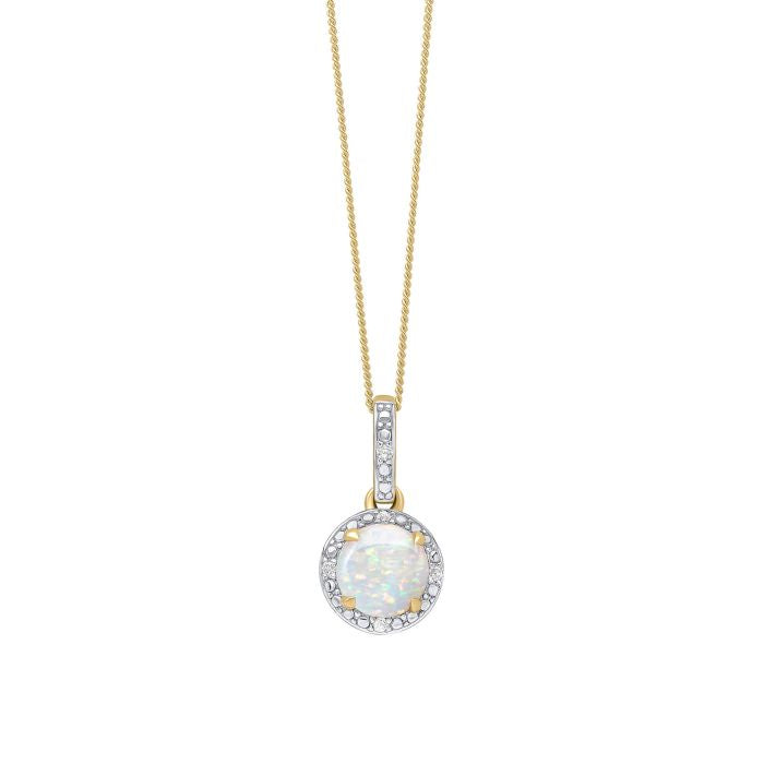 Diamond & Opal Necklace