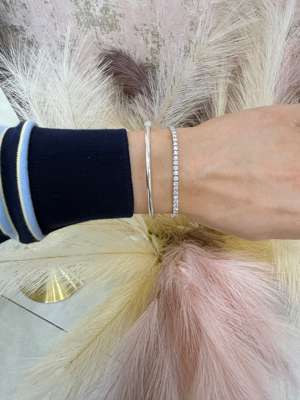 Sterling Silver Enya Tube Bangle