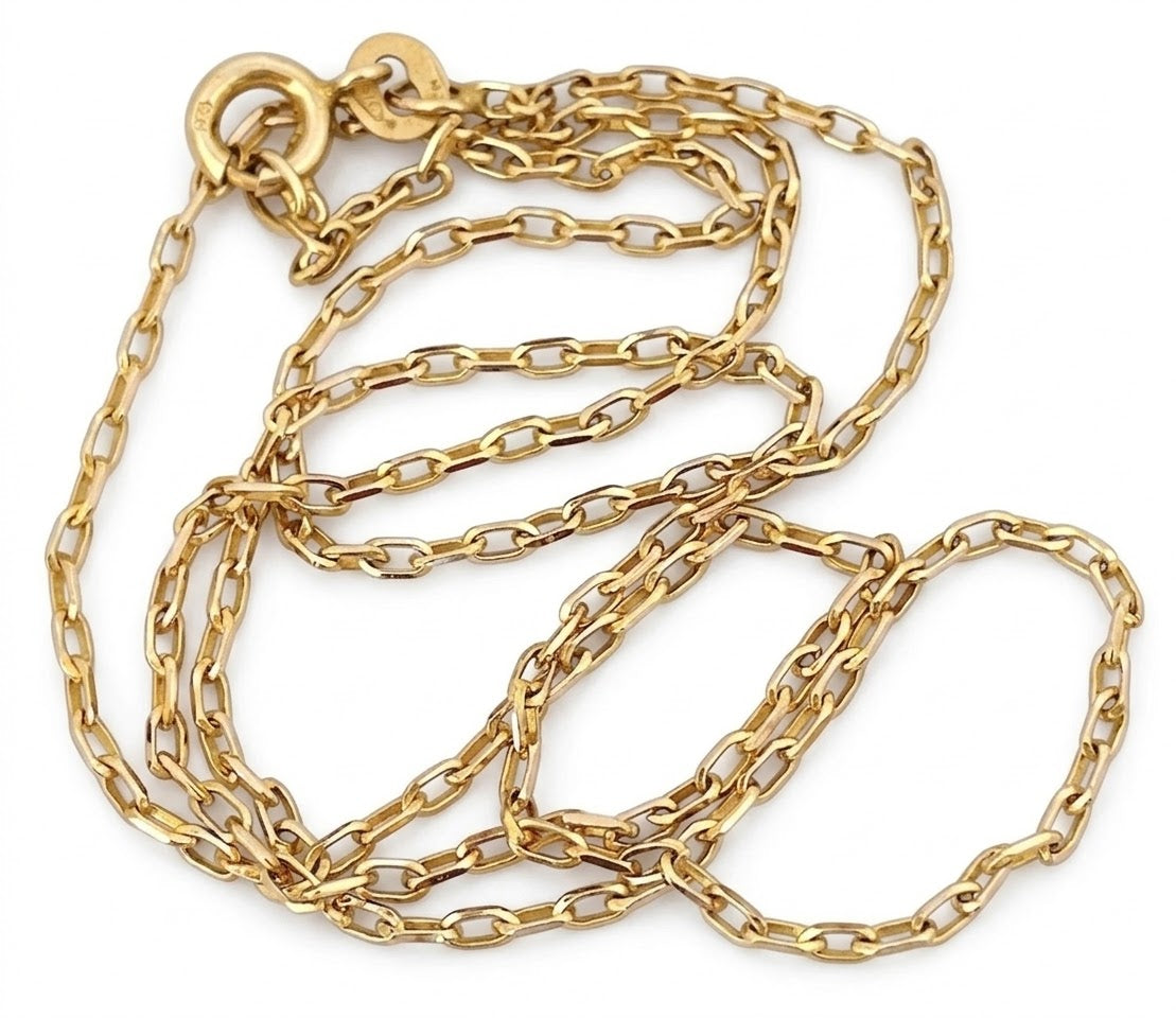 Vintage 18" Facetted Belcher Link Neck Chain