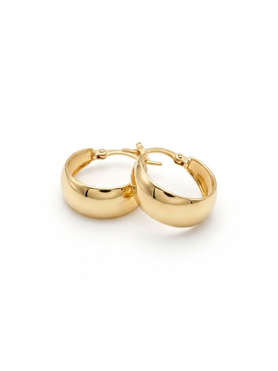 Belle Gold Plated Chunky Hoop Earrings