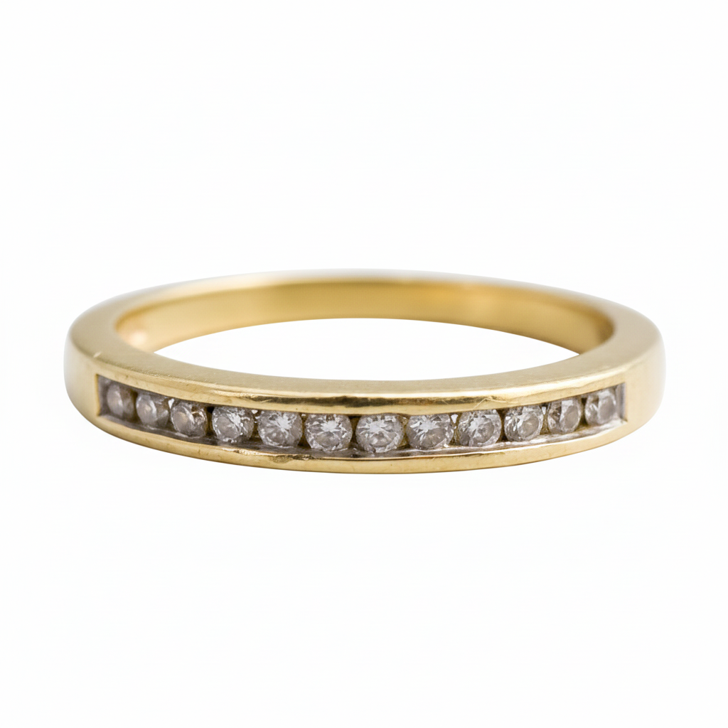 9ct Gold Diamond Half Eternity Ring