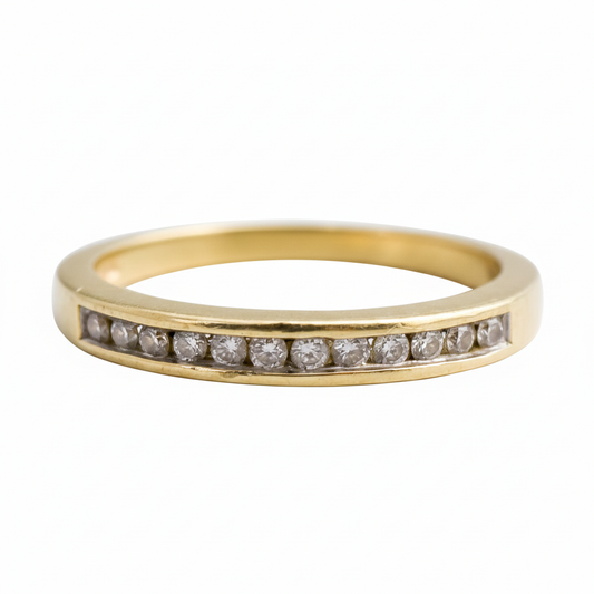 9ct Gold Diamond Half Eternity Ring