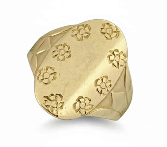9ct Gold Panel Signet Ring