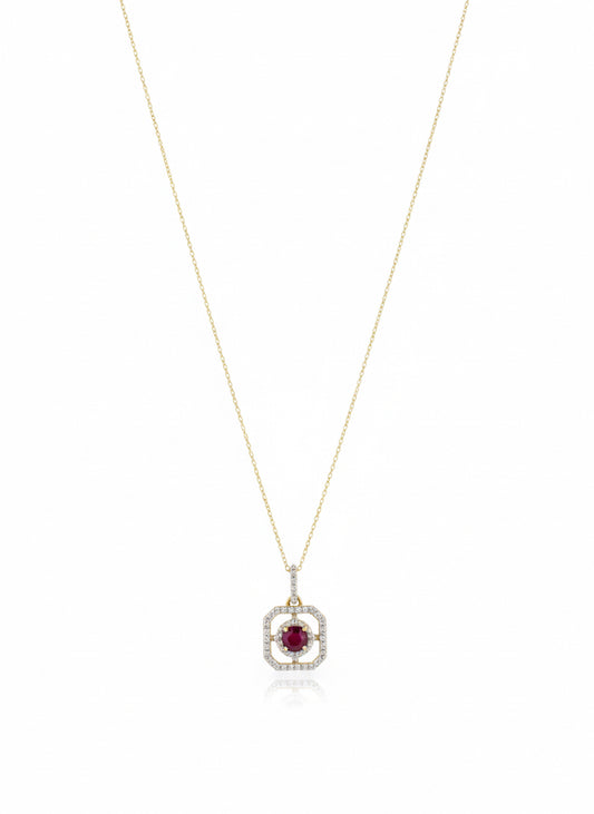 Ruby & Diamond Necklace