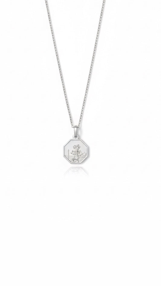Silver Saint Christopher Necklace