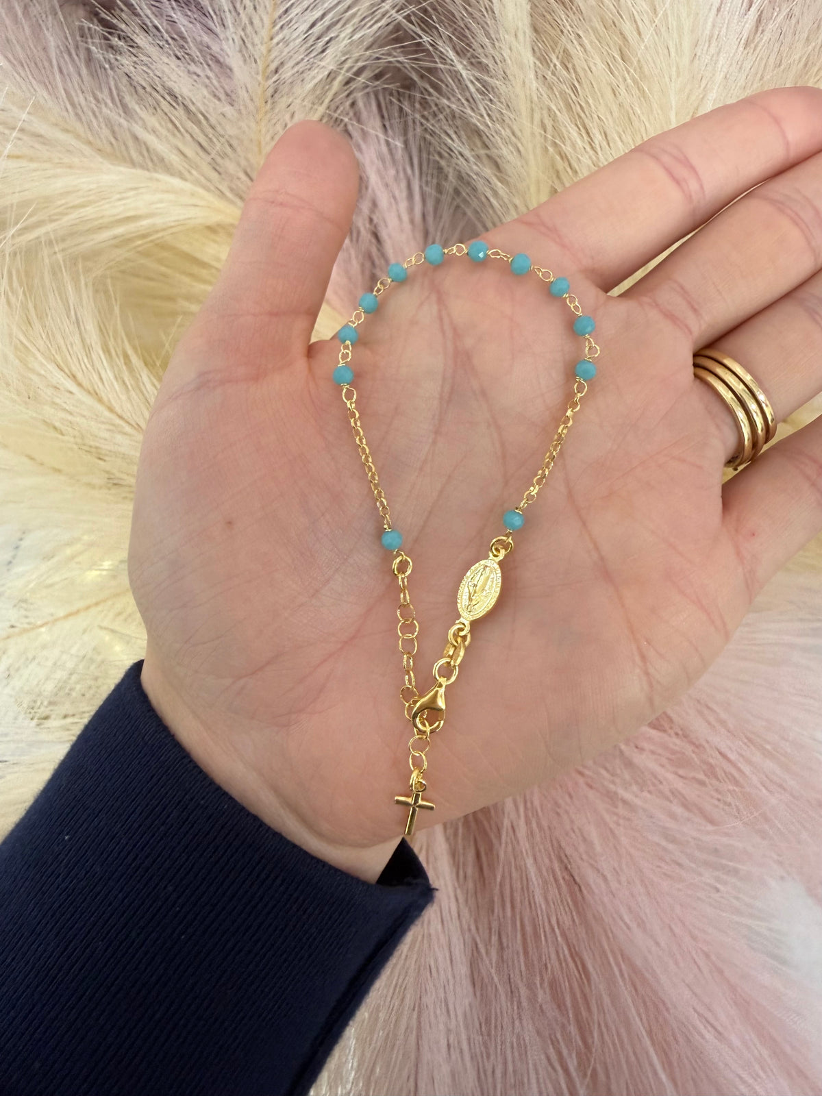 Zara Turquoise Gold Plated Holy Bracelet