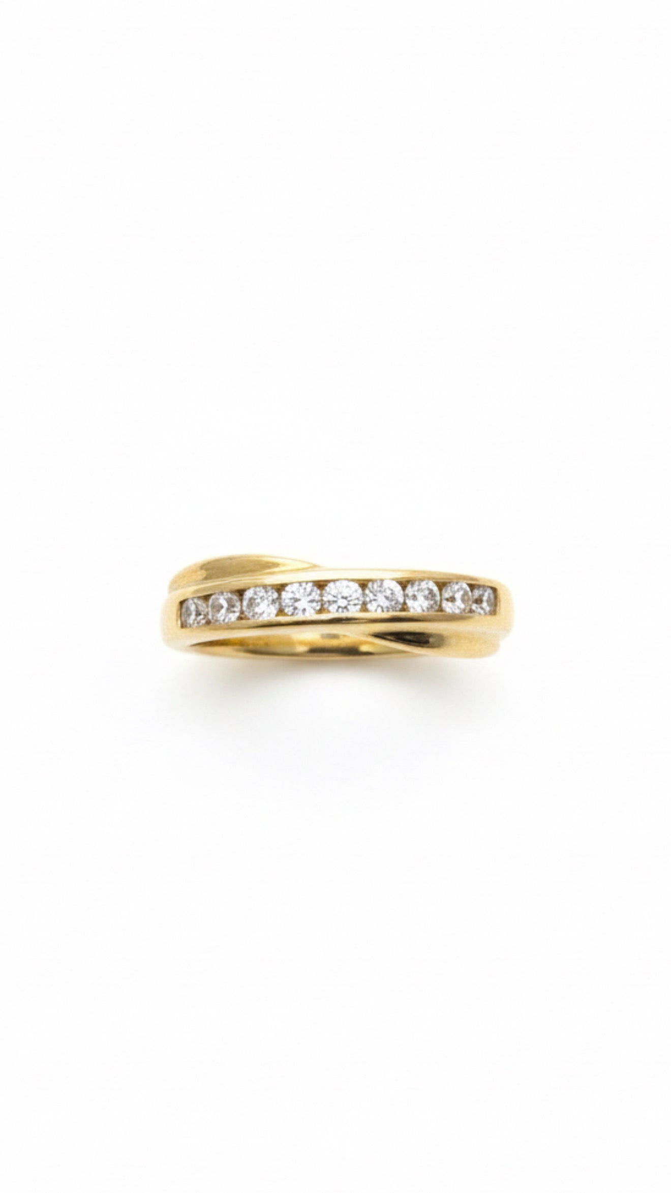 9ct Gold Cz Half Eternity Ring