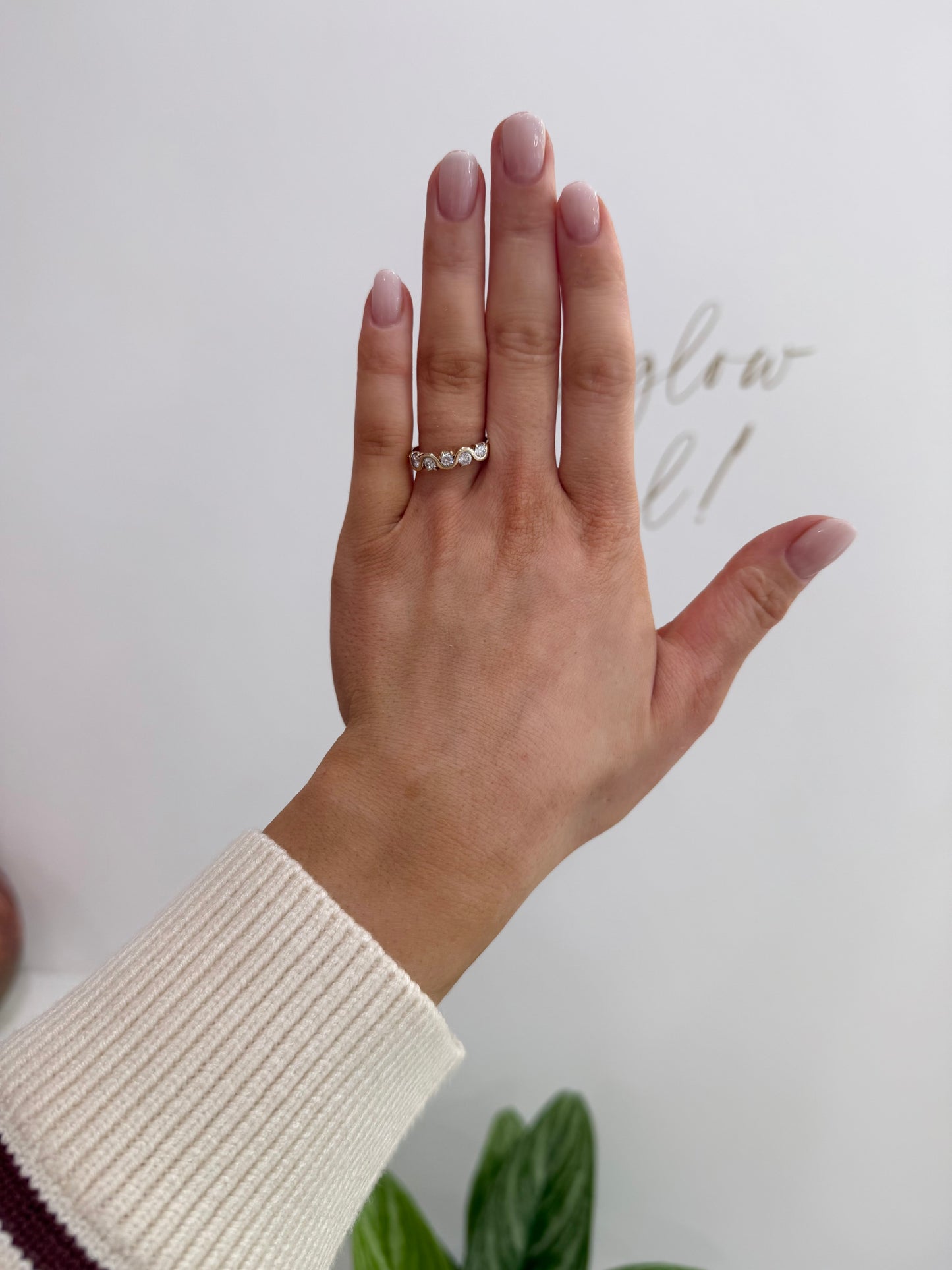 9ct Gold Five Stone CZ Ring