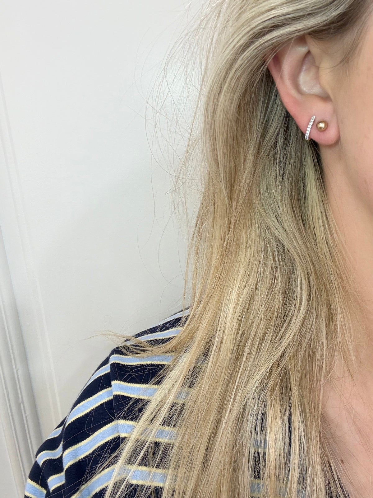 Vintage Plain 9ct Gold Ball Stud Earrings