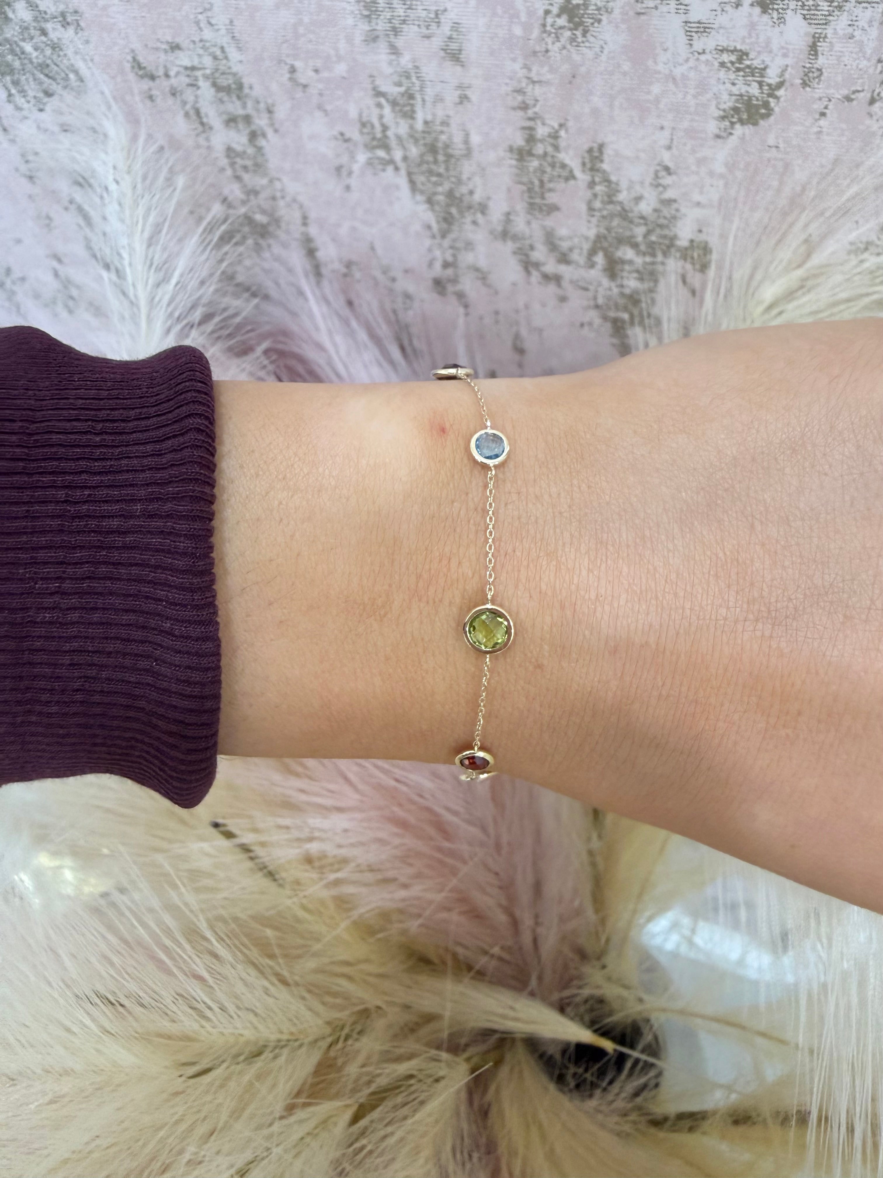 9ct Gold Multicoloured Bracelet