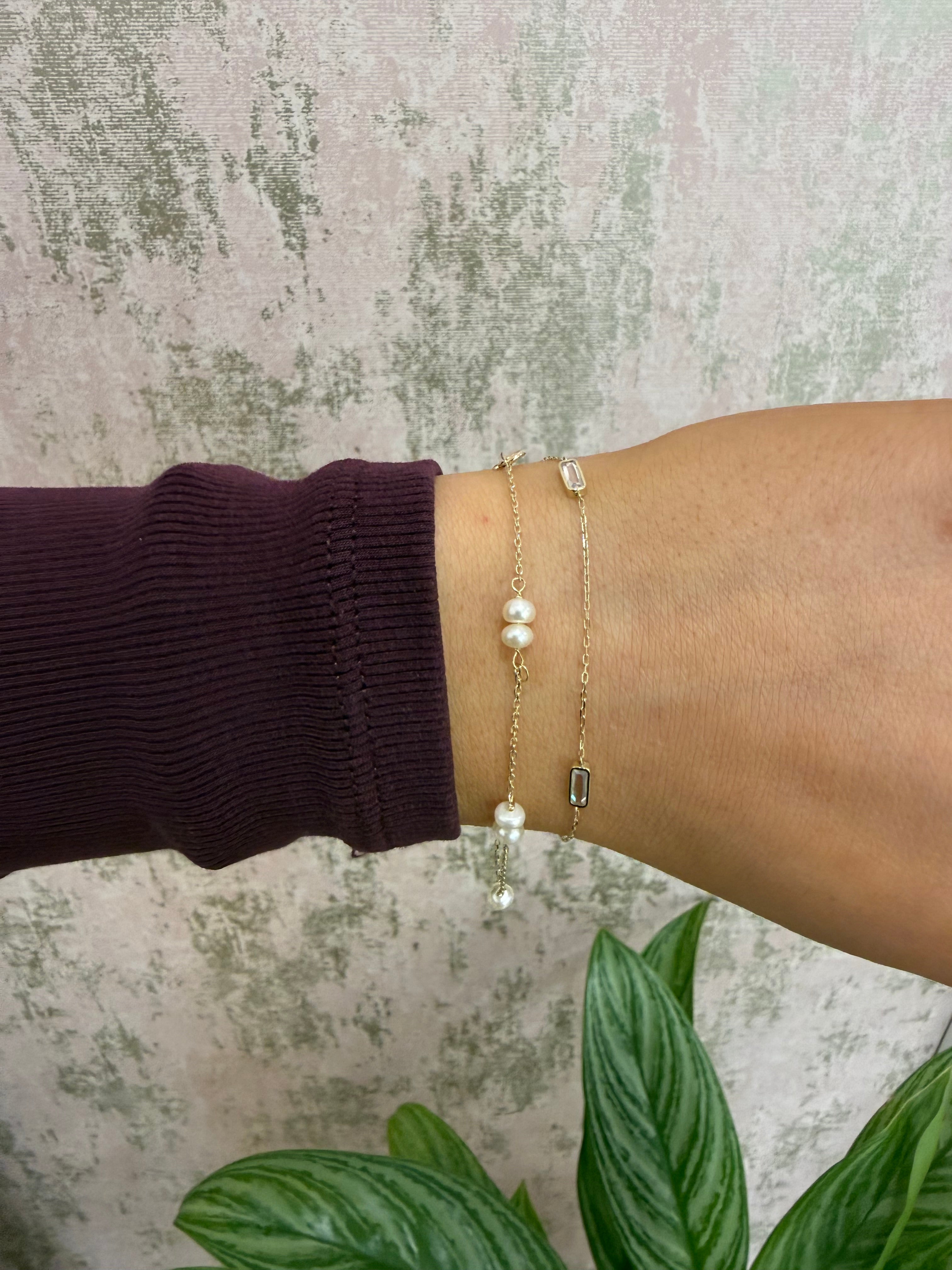 Pauline 9ct Gold Cz Stone Bracelet